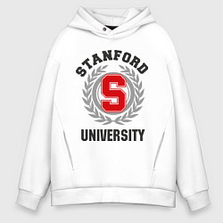 Толстовка оверсайз мужская Stanford University, цвет: белый