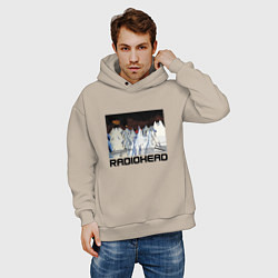 Толстовка оверсайз мужская Radiohead Winter, цвет: миндальный — фото 2