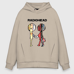 Толстовка оверсайз мужская Radiohead Peoples, цвет: миндальный