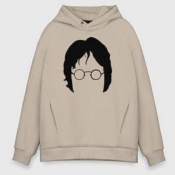 Толстовка оверсайз мужская John Lennon: Minimalism, цвет: миндальный