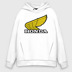 Толстовка оверсайз мужская Honda, цвет: белый