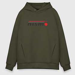 Толстовка оверсайз мужская Nismo, цвет: хаки