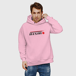 Толстовка оверсайз мужская Nismo, цвет: светло-розовый — фото 2