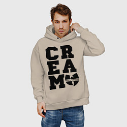 Толстовка оверсайз мужская Wu tang clan, цвет: миндальный — фото 2