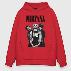 Толстовка оверсайз мужская Nirvana Group, цвет: красный