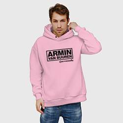 Толстовка оверсайз мужская Armin van Buuren, цвет: светло-розовый — фото 2