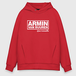 Толстовка оверсайз мужская Armin van Buuren, цвет: красный