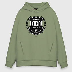 Толстовка оверсайз мужская EXO XOXO, цвет: авокадо