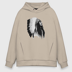 Толстовка оверсайз мужская Джонни Депп, цвет: миндальный