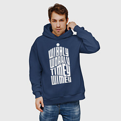 Толстовка оверсайз мужская Talk Whovian To Me, цвет: тёмно-синий — фото 2