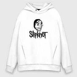 Толстовка оверсайз мужская Slipknot black, цвет: белый