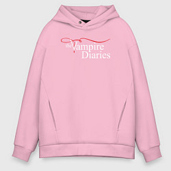 Толстовка оверсайз мужская The Vampire Diaries, цвет: светло-розовый