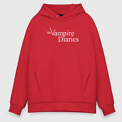 Толстовка оверсайз мужская The Vampire Diaries, цвет: красный