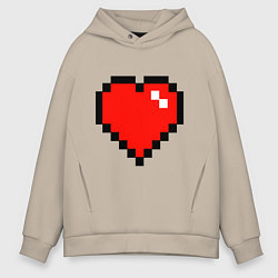 Толстовка оверсайз мужская Minecraft Lover, цвет: миндальный