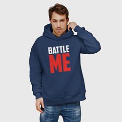 Толстовка оверсайз мужская Battle Me, цвет: тёмно-синий — фото 2