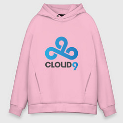 Толстовка оверсайз мужская Cloud9, цвет: светло-розовый
