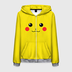 Мужская толстовка на молнии Happy Pikachu