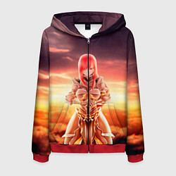 Толстовка 3D на молнии мужская Fairy Tail, цвет: 3D-красный