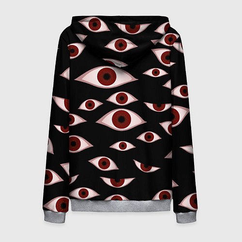 Мужская толстовка на молнии Глаза / 3D-Меланж – фото 2