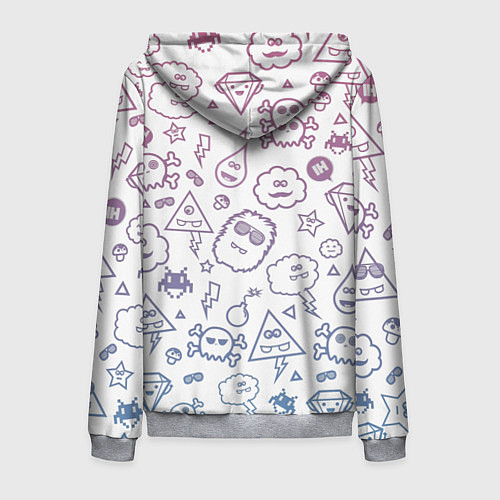 Мужская толстовка на молнии Монстрики / 3D-Меланж – фото 2