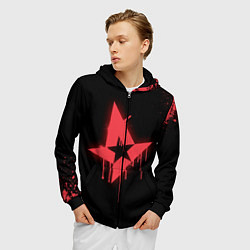 Толстовка 3D на молнии мужская Astralis: Black collection, цвет: 3D-черный — фото 2