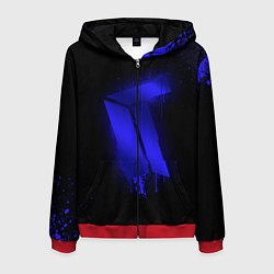 Толстовка 3D на молнии мужская Titan: Black collection, цвет: 3D-красный