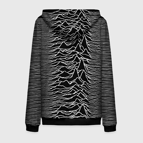 Мужская толстовка на молнии Joy Division: Unknown Pleasures / 3D-Черный – фото 2