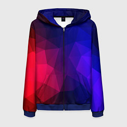 Толстовка 3D на молнии мужская Red&Blue, цвет: 3D-синий
