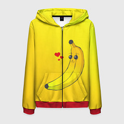 Мужская толстовка на молнии Just Banana (Yellow)