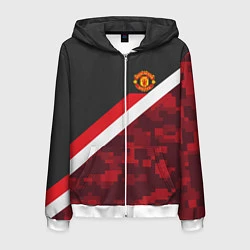 Толстовка 3D на молнии мужская Man UTD FC: Sport Camo, цвет: 3D-белый