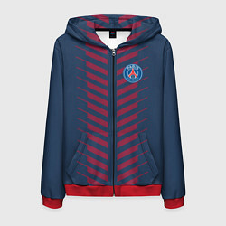 Толстовка 3D на молнии мужская FC PSG: Creative, цвет: 3D-красный