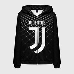 Толстовка 3D на молнии мужская FC Juventus: Black Lines, цвет: 3D-черный