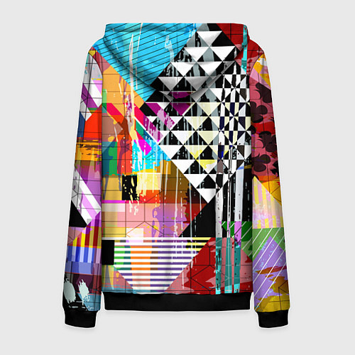 Мужская толстовка на молнии RGB Geometry / 3D-Черный – фото 2