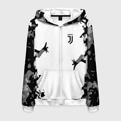 Толстовка 3D на молнии мужская FC Juventus: White Original, цвет: 3D-белый