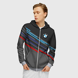 Толстовка 3D на молнии мужская BMW BRAND COLOR, цвет: 3D-меланж — фото 2