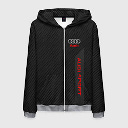 Толстовка 3D на молнии мужская Audi: Sport Line, цвет: 3D-меланж
