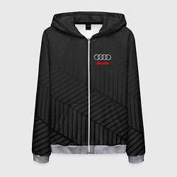 Толстовка 3D на молнии мужская Audi: Grey Collection, цвет: 3D-меланж