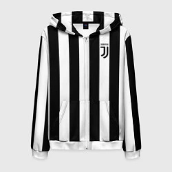 Толстовка 3D на молнии мужская FC Juventus, цвет: 3D-белый