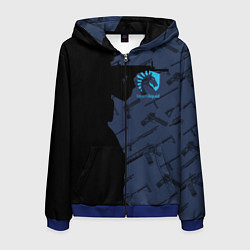 Толстовка 3D на молнии мужская CS:GO Team Liquid, цвет: 3D-синий