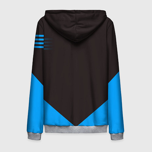 Мужская толстовка на молнии Tennis: Russian Style / 3D-Меланж – фото 2