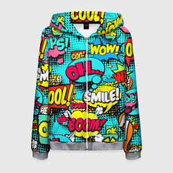 Мужская толстовка на молнии Кислотный поп-арт