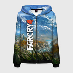 Толстовка 3D на молнии мужская Far Cry 4: Ice Mountains, цвет: 3D-черный