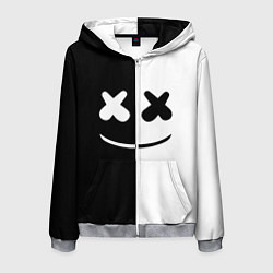 Мужская толстовка на молнии Marshmello: Black & White