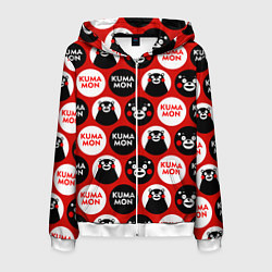 Мужская толстовка на молнии Kumamon Pattern