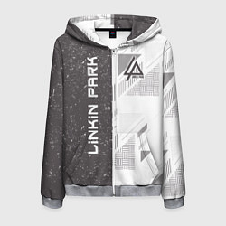Толстовка 3D на молнии мужская Linkin Park: Grey Form, цвет: 3D-меланж