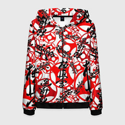 Мужская толстовка на молнии Каратэ киокушинкай - эмблемы