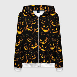 Мужская толстовка на молнии Тыквы на хэллоуин - паттерн