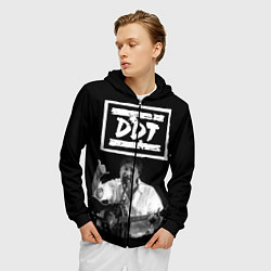 Толстовка 3D на молнии мужская ДДТ, цвет: 3D-черный — фото 2