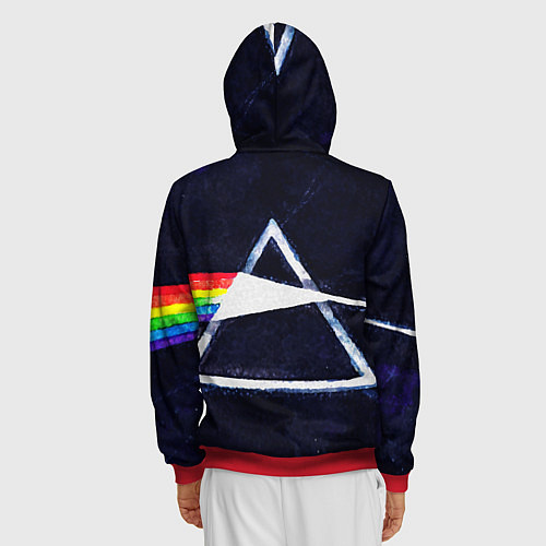 Мужская толстовка на молнии PINK FLOYD / 3D-Красный – фото 4