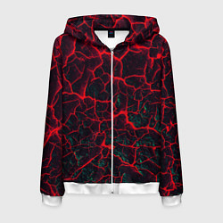 Мужская толстовка на молнии Молнии красные абстрактные